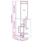 Apotekskap Hvit 40X41X174,5 Cm Konstruert Tre