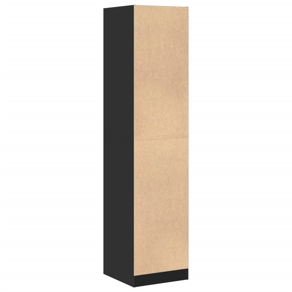 Apotekskap Svart 40X41X174,5 Cm Konstruert Tre