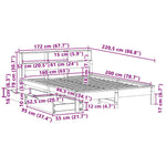 Seng Med Bokhylle Uten Madrass Hvit 160X200 Cm Heltre Furu