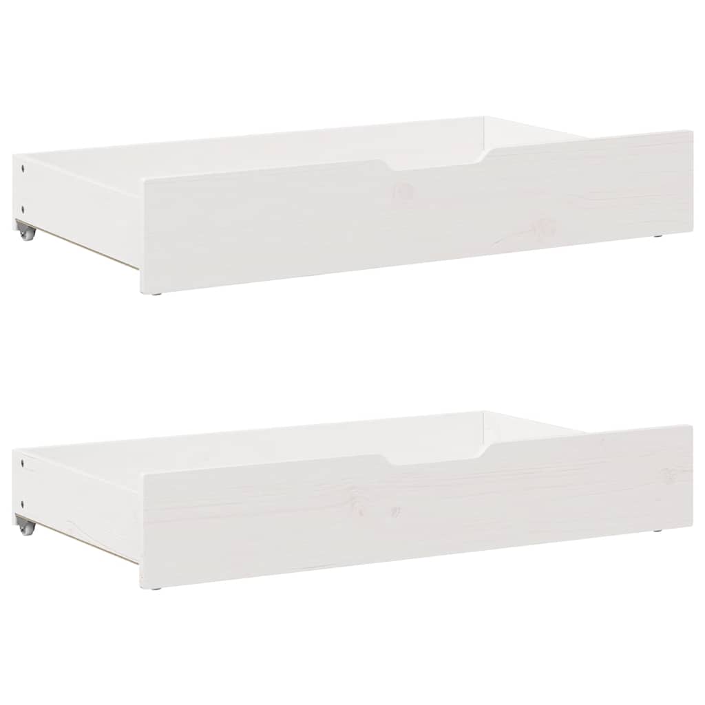 Seng Med Bokhylle Uten Madrass Hvit 160X200 Cm Heltre Furu