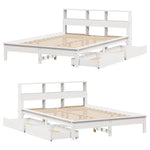 Seng Med Bokhylle Uten Madrass Hvit 160X200 Cm Heltre Furu