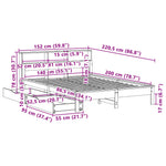 Seng Med Bokhylle Uten Madrass Hvit 140X200 Cm Heltre Furu