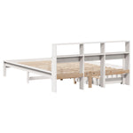 Seng Med Bokhylle Uten Madrass Hvit 140X200 Cm Heltre Furu