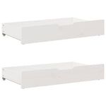 Seng Med Bokhylle Uten Madrass Hvit 140X200 Cm Heltre Furu