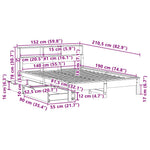 Seng Med Bokhylle Uten Madrass Hvit 140X190 Cm Heltre Furu