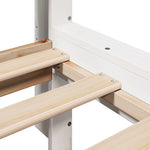 Seng Med Bokhylle Uten Madrass Hvit 140X190 Cm Heltre Furu