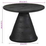 Sidebord Svart Ø50X40 Cm Heltre Mango