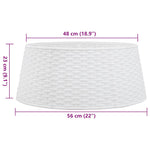 Juletreskjørt Hvit Ø56X23 Cm Plast