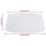 Juletreskjørt Hvit Ø65X23 Cm Plast