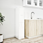 Apotekskap Høyglans Hvit 30X41X144,5 Cm Sponplater
