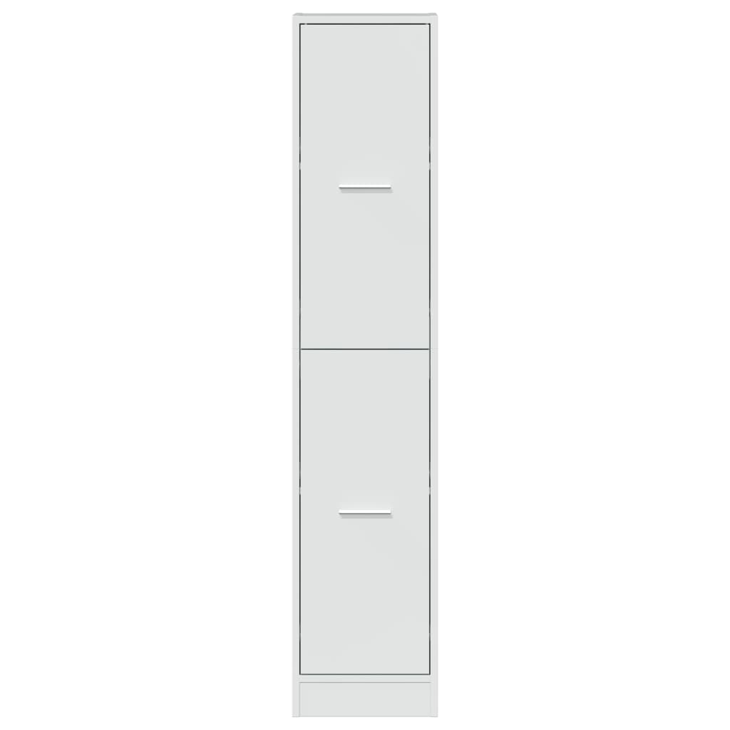 Apotekskap Høyglans Hvit 30X41X144,5 Cm Sponplater