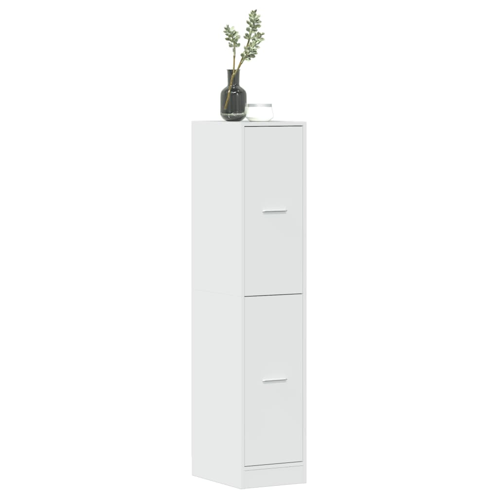 Apotekskap Høyglans Hvit 30X41X144,5 Cm Sponplater