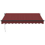 Automatisk Uttrekkbar Markise Med Led Burgunder 300X250 Cm