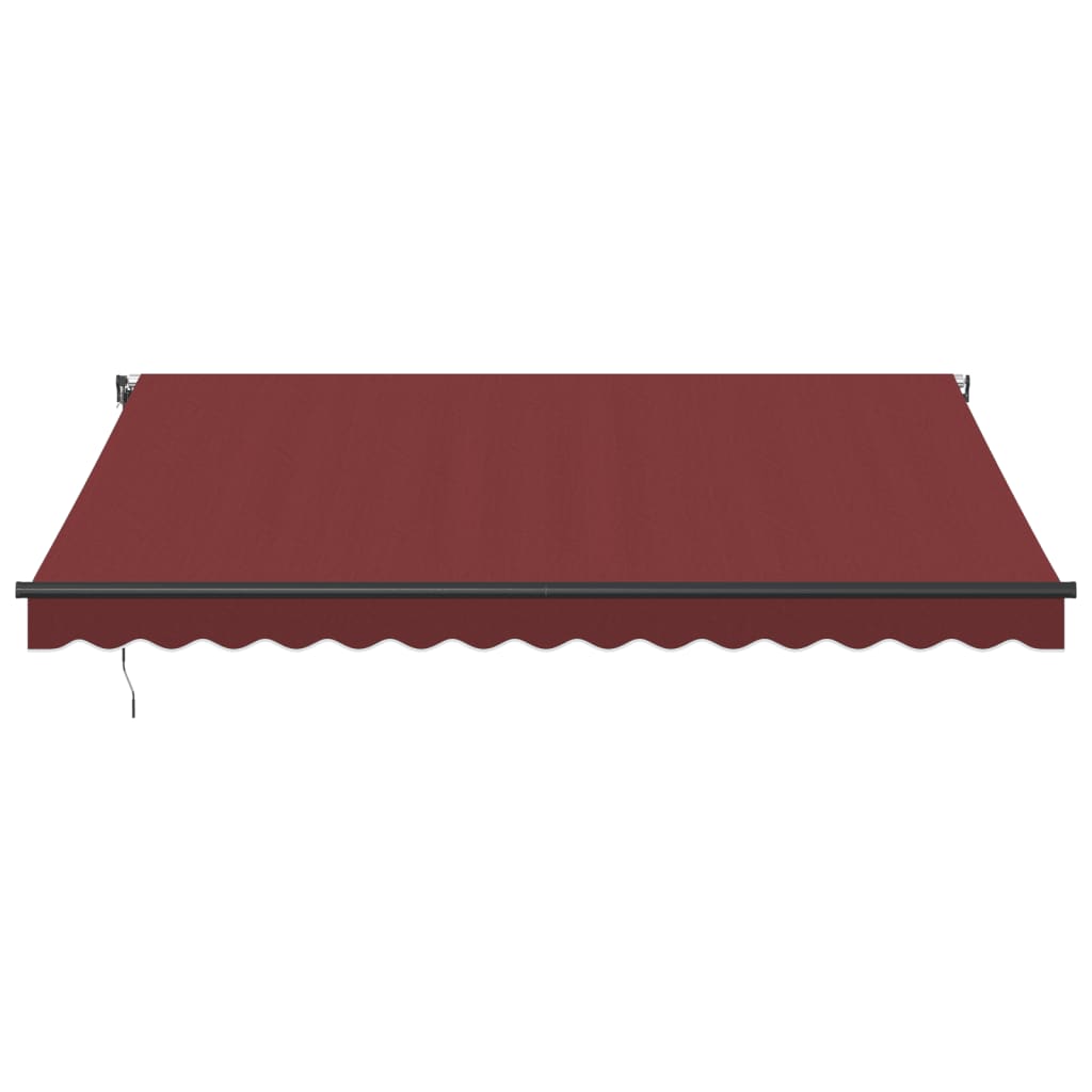 Automatisk Uttrekkbar Markise Med Led Burgunder 400X300 Cm