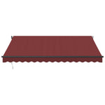 Automatisk Uttrekkbar Markise Med Led Burgunder 400X300 Cm