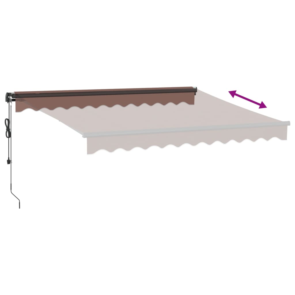Automatisk Uttrekkbar Markise Burgunder 300X250 Cm