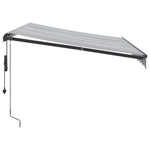 Automatisk Uttrekkbart Markise Antrasitt Og Hvit 300X250 Cm