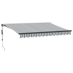 Automatisk Uttrekkbar Markise Antrasitt Og Hvit 350X250 Cm