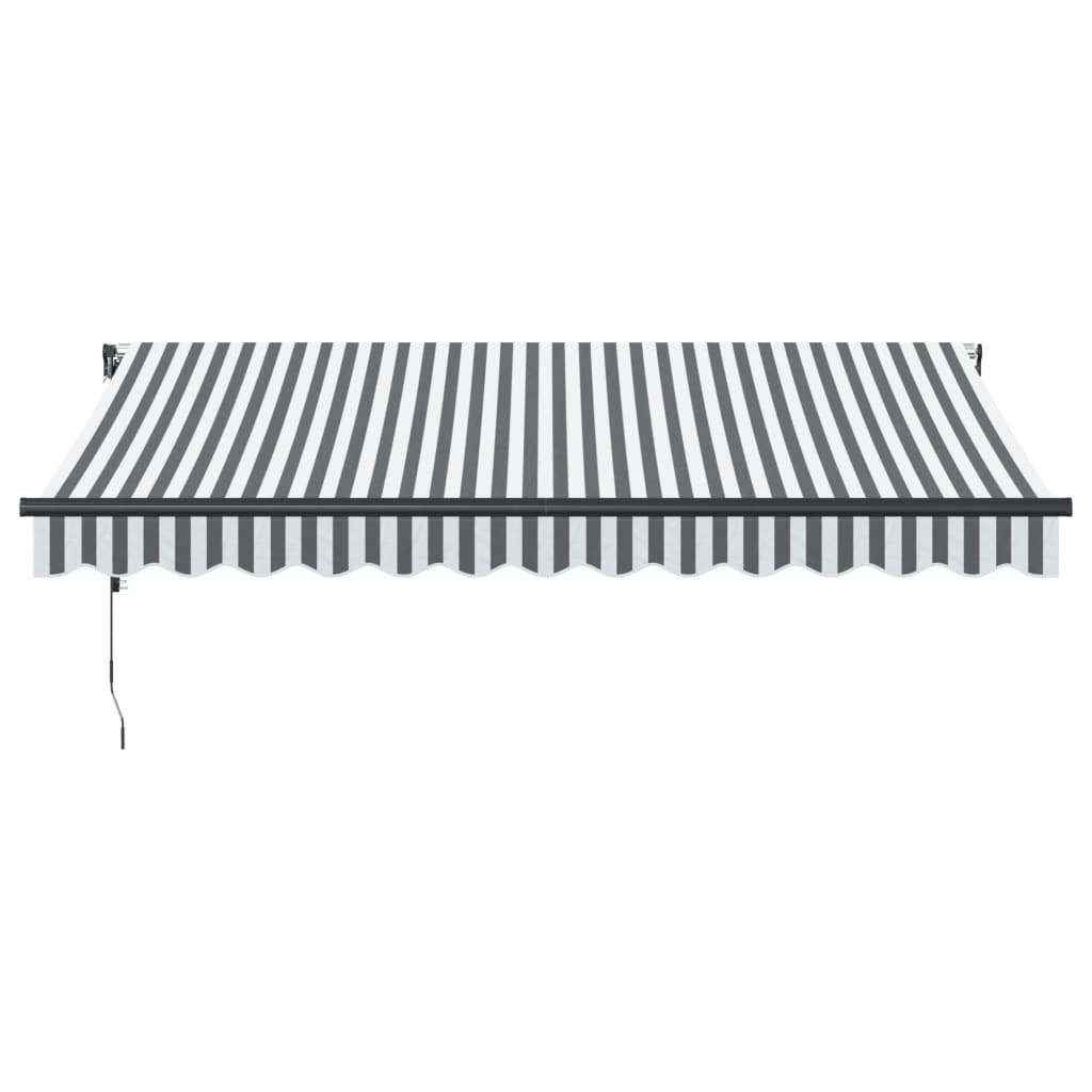 Automatisk Uttrekkbar Markise Antrasitt Og Hvit 350X250 Cm