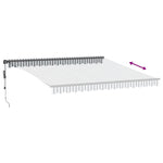 Automatisk Uttrekkbart Markise Antrasitt Og Hvit 400X300 Cm
