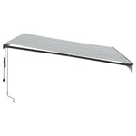 Automatisk Uttrekkbar Markise Led Antrasitt Og Hvit 400X300 Cm