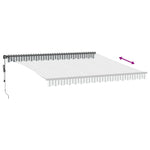 Automatisk Uttrekkbar Markise Led Antrasitt Og Hvit 400X300 Cm