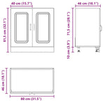 Vask Underskap Kalmar Hvit 80X46X81,5 Cm Konstruert Tre