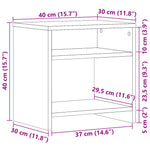Nattbord Artisan Eik 40X30X40 Cm Konstruert Tre