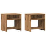 Nattbord 2 Stk Artisan Eik 40X30X40 Cm Konstruert Tre