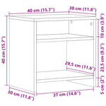 Nattbord 2 Stk Artisan Eik 40X30X40 Cm Konstruert Tre