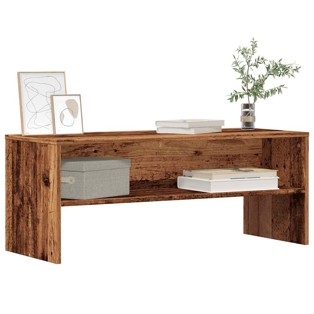 Tv-Benk Gammelt Tre 100X40X40 Cm Konstruert Tre