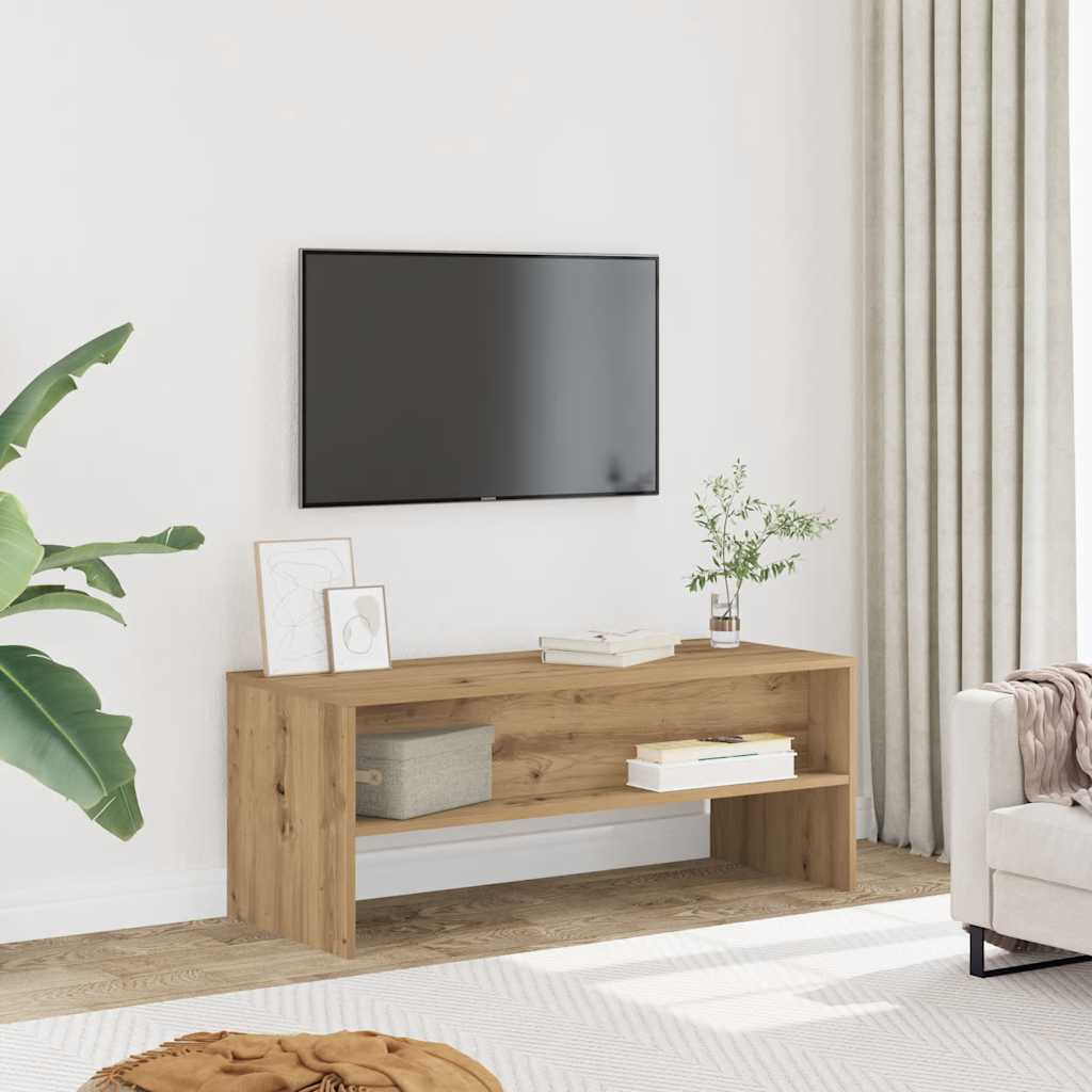 Tv-Benk Artisan Eik 100X40X40 Cm Konstruert Tre