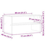 Tv-Benk Gammelt Tre 80X40X40 Cm Konstruert Tre