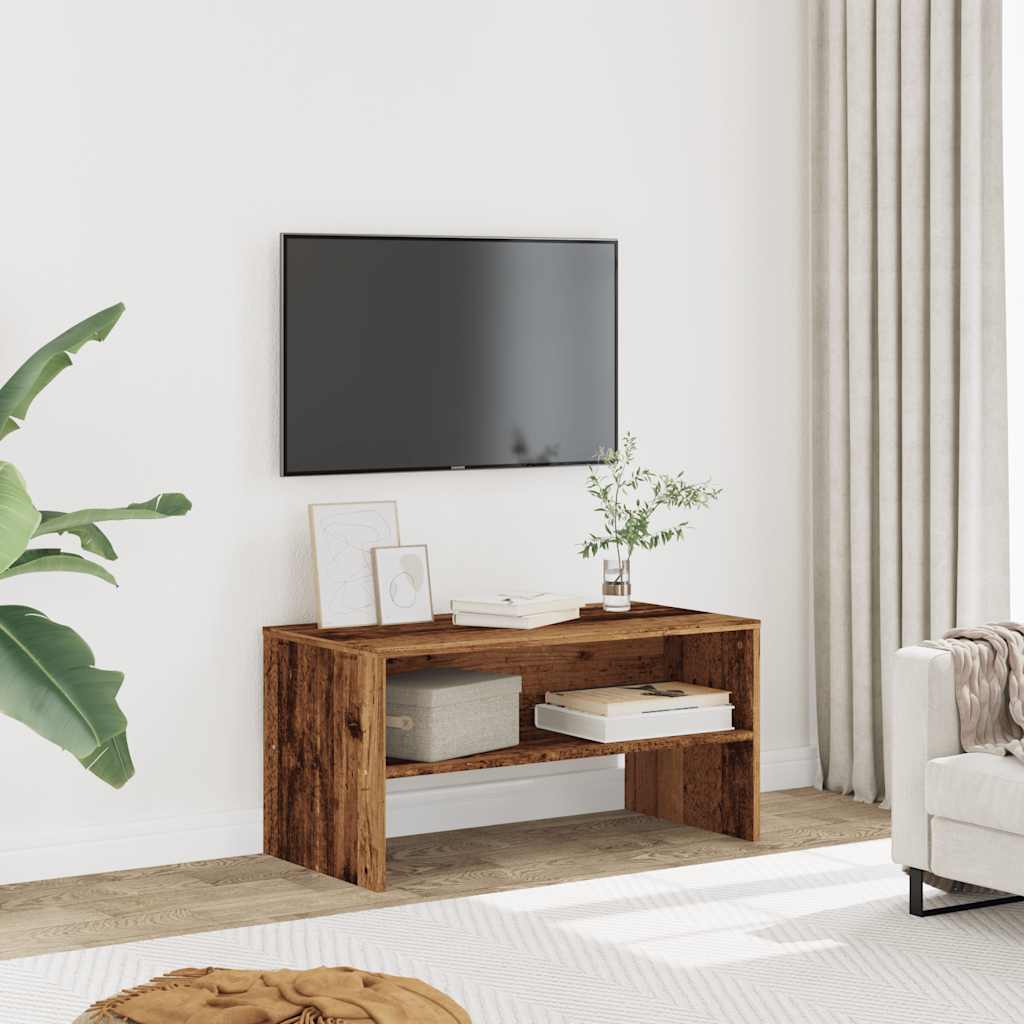 Tv-Benk Gammelt Tre 80X40X40 Cm Konstruert Tre