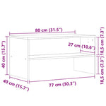 Tv-Benk Artisan Eik 80X40X40 Cm Konstruert Tre