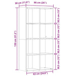 Bokhylle Gammelt Tre 66X30X130 Cm Konstruert Tre