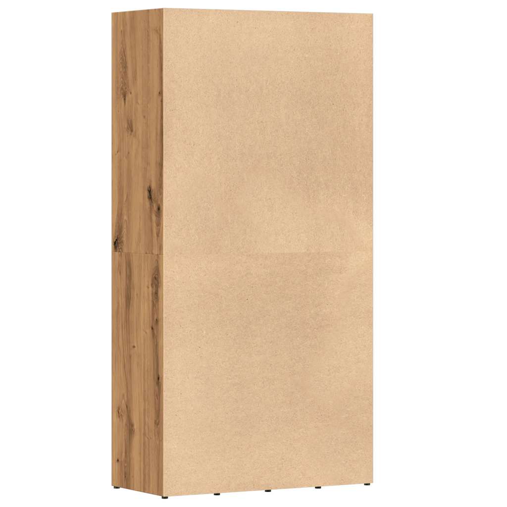 Bokhylle Artisan Eik 66X30X130 Cm Konstruert Tre