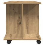 Tv-Benk Med Hjul Artisan Eik 80X40X45 Cm Konstruert Tre