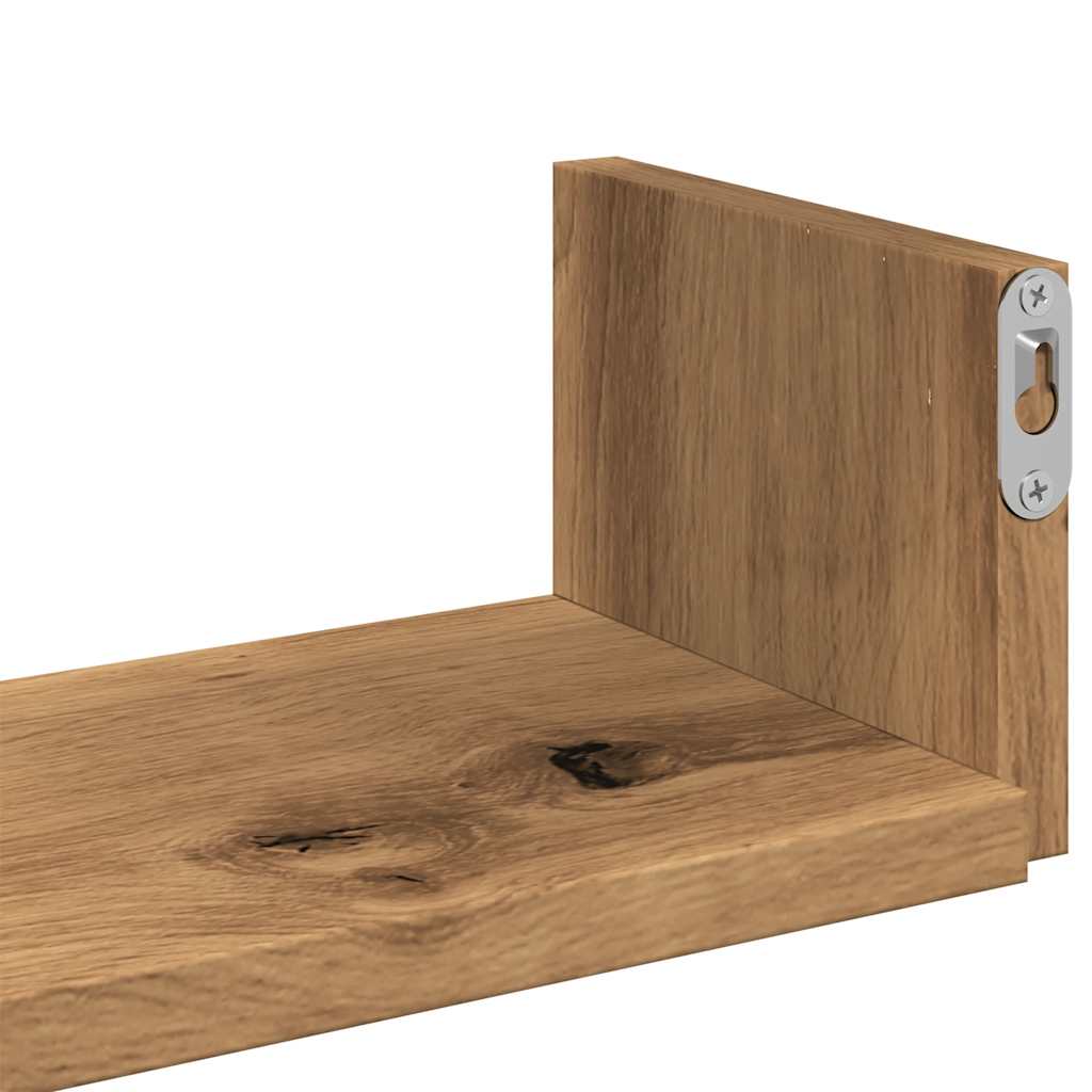 Vegghyller 3 Stk Artisan Eik Konstruert Tre