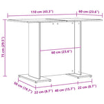 Spisebord Gammelt Tre 110X60X75 Cm Konstruert Tre
