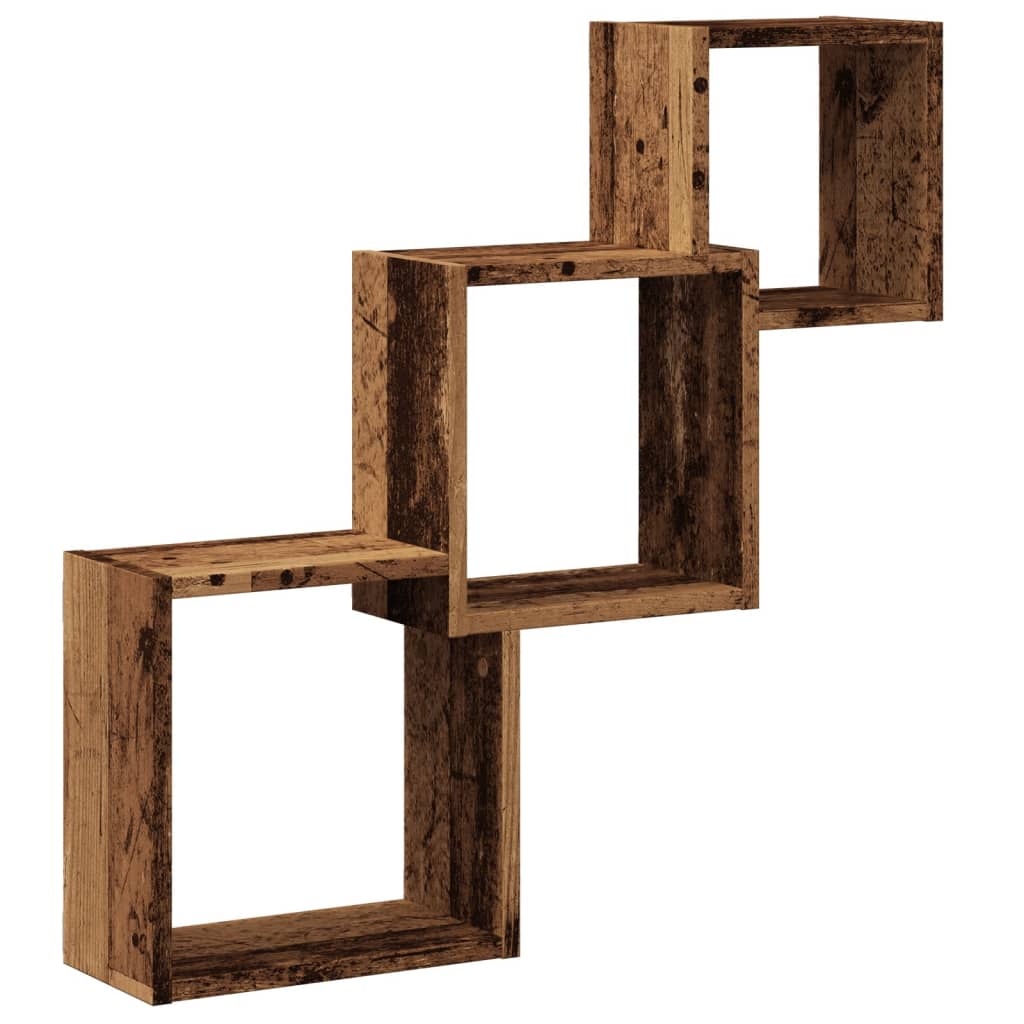 Vegghyller Kubeformet Gammelt Tre 68X15X68 Cm Konstruert Tre