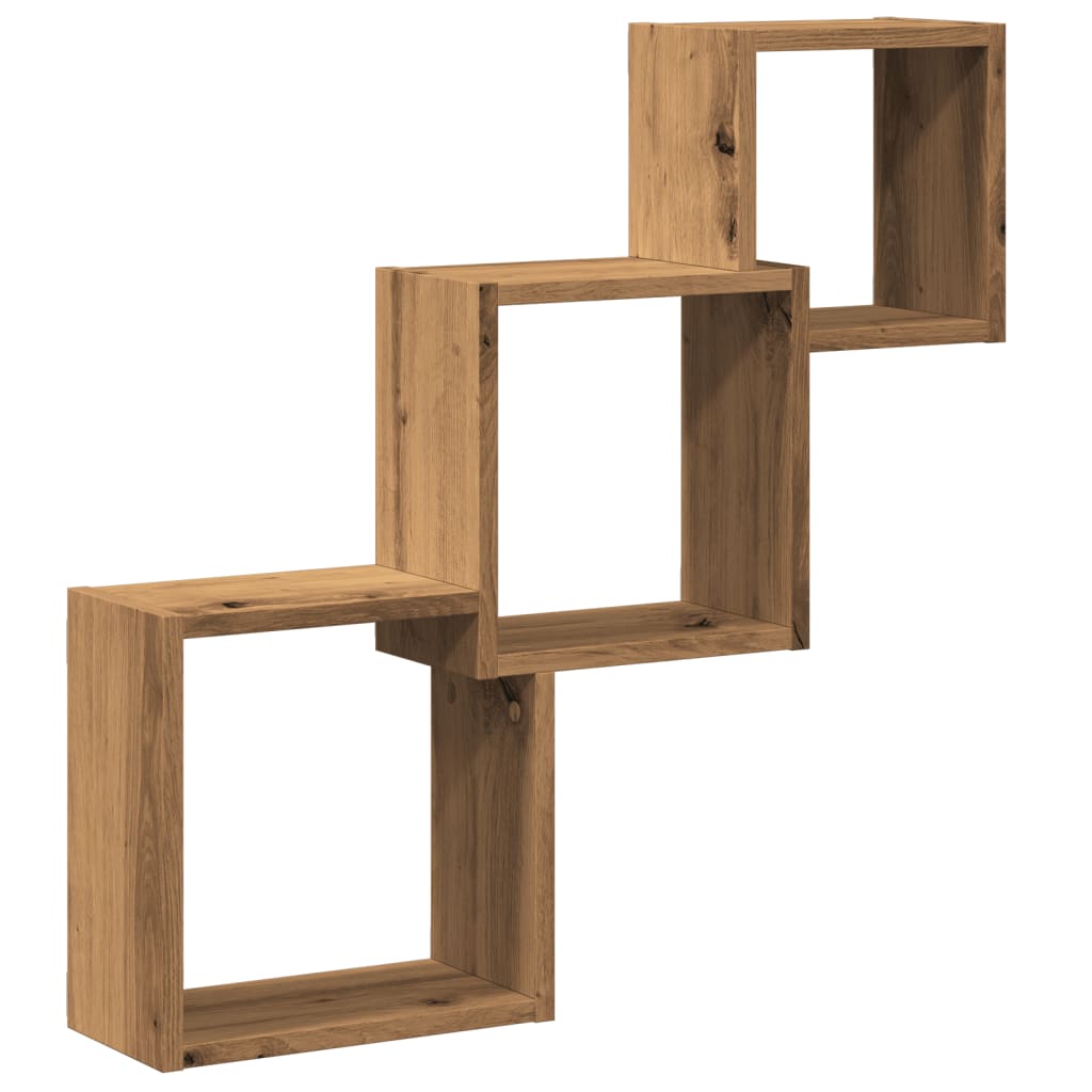 Vegghyller Kubeformet Artisan Eik 68X15X68 Cm Konstruert Tre
