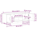 Tv-Benk Artisan Eik 102X30X37,5 Cm Konstruert Tre