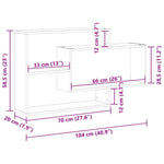 Vegghylle Artisan Eik 104X20X58,5 Cm Konstruert Tre