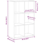 Bokhylle/Skjenk Artisan Eik 66X30X98 Cm Konstruert Tre