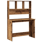Skrivebord Med Hyller Gammelt Tre 102X45X148 Cm Konstruert Tre