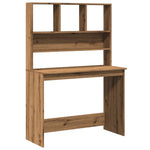 Skrivebord Med Hyller Artisan Eik 102X45X148 Cm Konstruert Tre