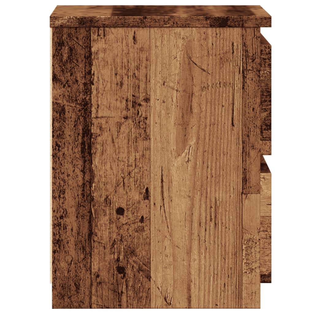 Nattbord Gammelt Tre 30X30X40 Cm Konstruert Tre