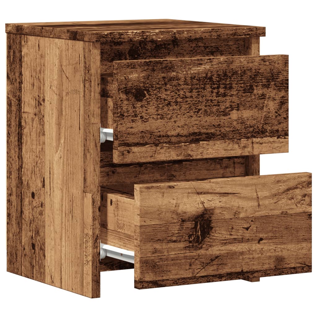 Nattbord Gammelt Tre 30X30X40 Cm Konstruert Tre