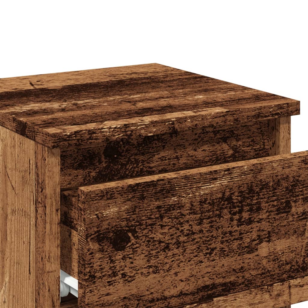 Nattbord Gammelt Tre 30X30X40 Cm Konstruert Tre